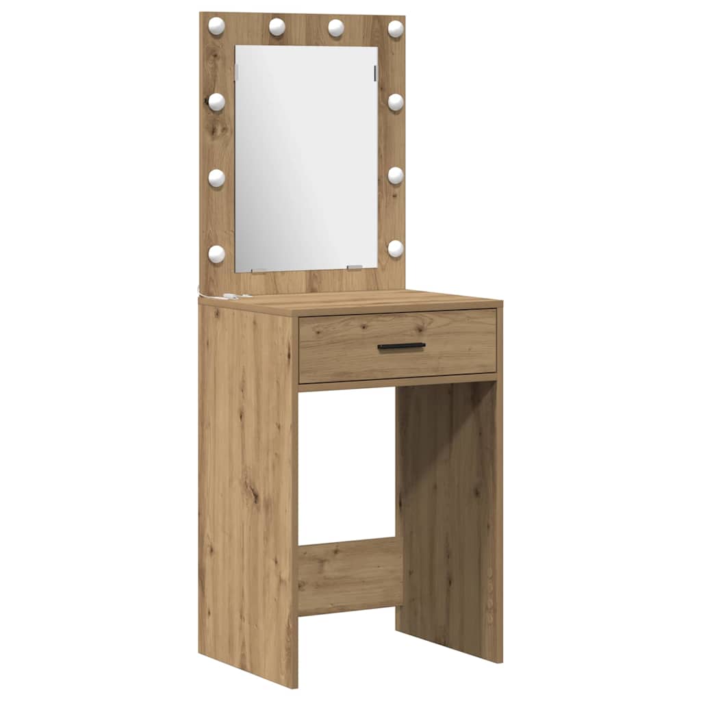 Schminktisch Set mit Regal 2 pcs Artisan-Eiche 50 x 41 x 135 cm