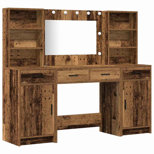 Schminktisch Set 3 pcs Altholz 78,5 x 41 x 135 cm Holzwerkstoff