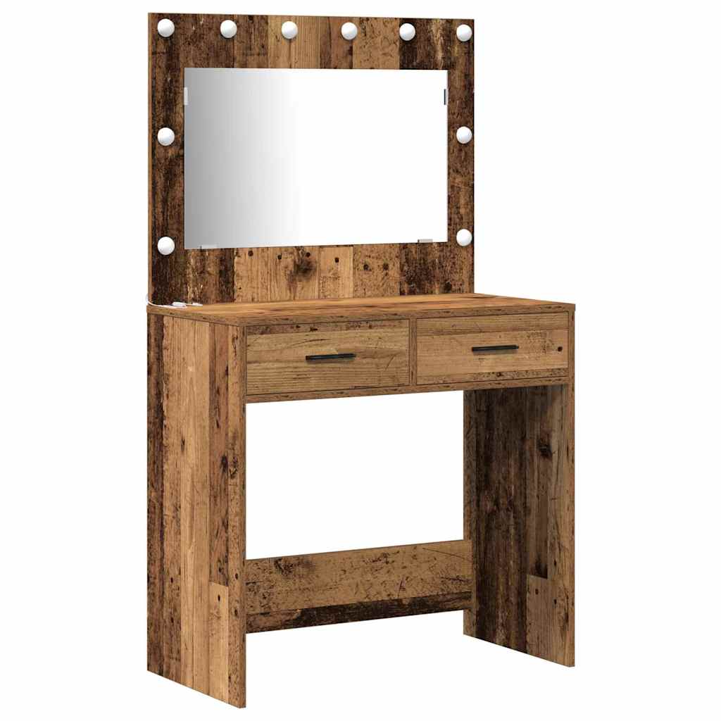 Schminktisch Set 3 pcs Altholz 78,5 x 41 x 135 cm Holzwerkstoff