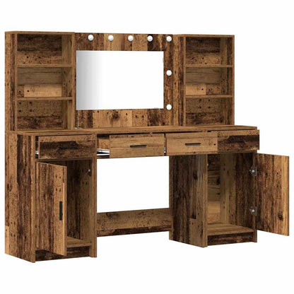 Schminktisch Set 3 pcs Altholz 78,5 x 41 x 135 cm Holzwerkstoff