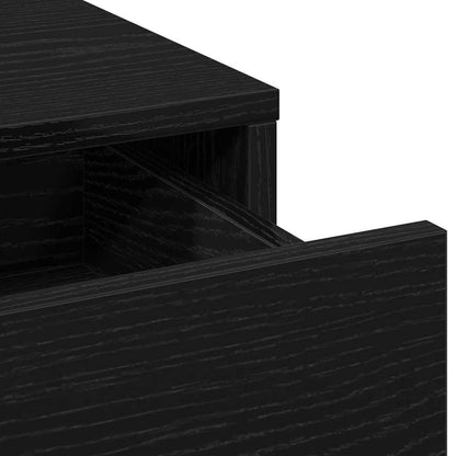 Schminktisch Set 3 pcs Schwarz Eichen-Optik 50 x 41 x 135 cm