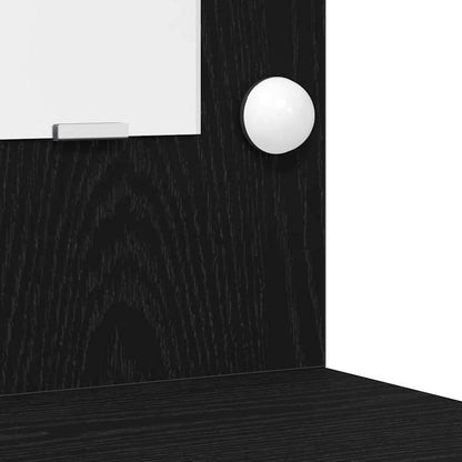 Schminktisch Set 3 pcs Schwarz Eichen-Optik 50 x 41 x 135 cm