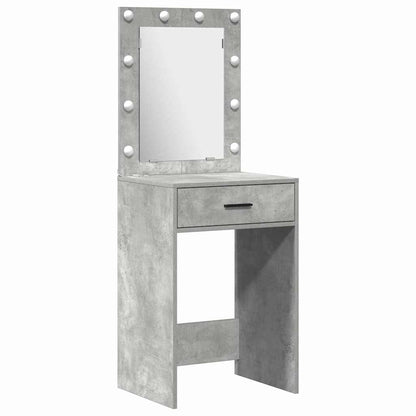 Schminktisch Set mit Regal 3 pcs Beton Grau 50 x 41 x 135 cm
