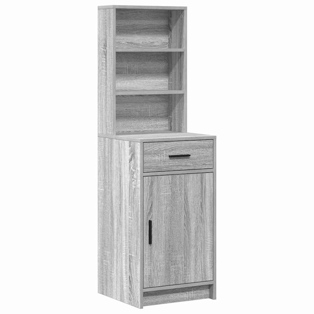Schminktisch Set mit Regal 3 pcs Grau Sonoma 50 x 41 x 135 cm