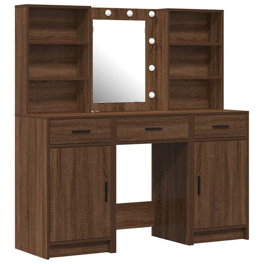 Schminktisch Set 3 pcs Altholz 50 x 41 x 135 cm Holzwerkstoff