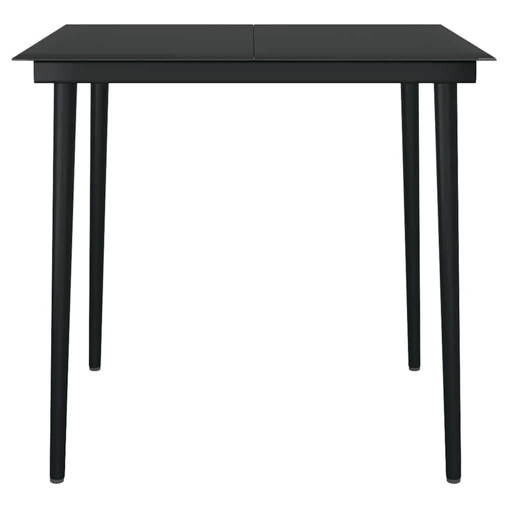 3-tlg. Garten-Essgruppe mit Kissen Braun Poly Rattan Glas