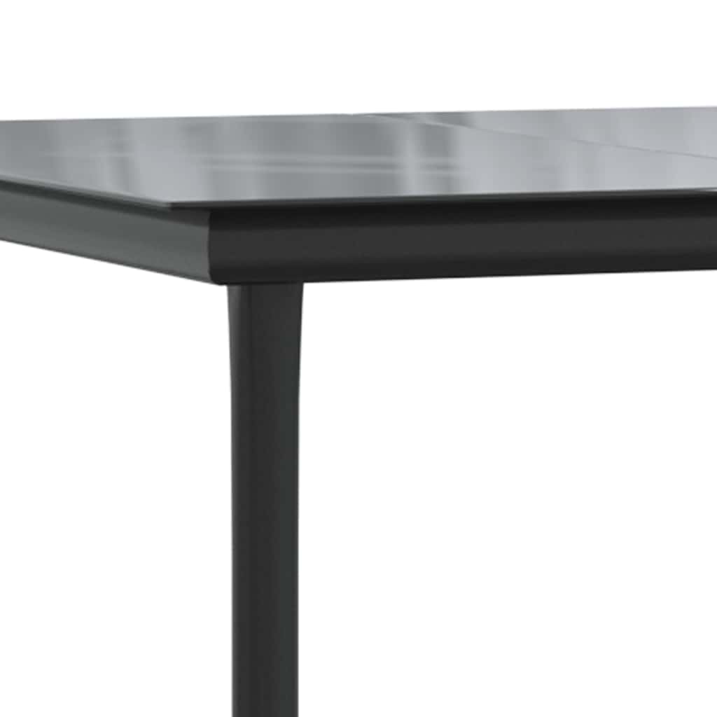 5-tlg. Garten-Essgruppe mit Kissen Grau Poly Rattan Glas