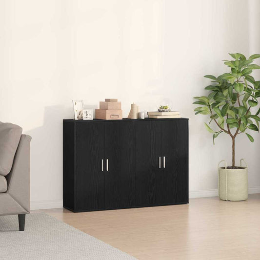 Sideboard Schwarz Eichen-Optik 60 x 31 x 84 cm Holzwerkstoff