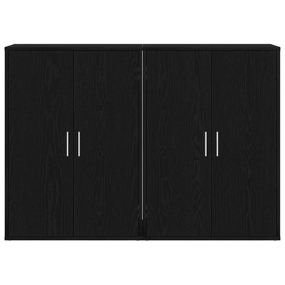 Sideboard Schwarz Eichen-Optik 60 x 31 x 84 cm Holzwerkstoff