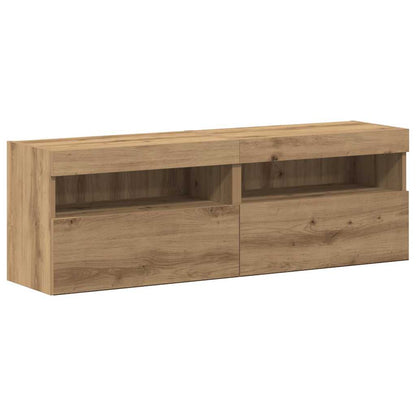 TV-Schrankset Wandmontiert 6 pcs Artisan-Eiche Holzwerkstoff