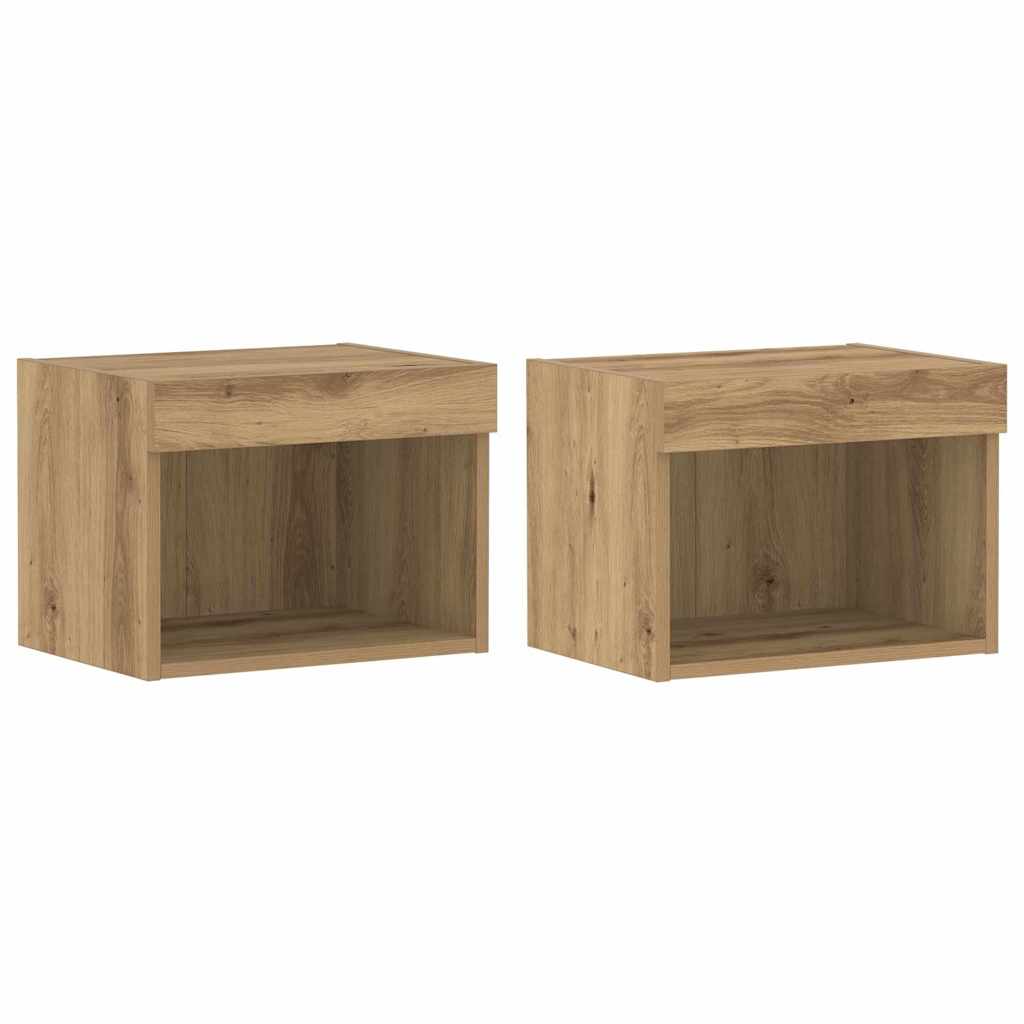 TV-Schrankset Wandmontiert 8 pcs Artisan-Eiche Holzwerkstoff
