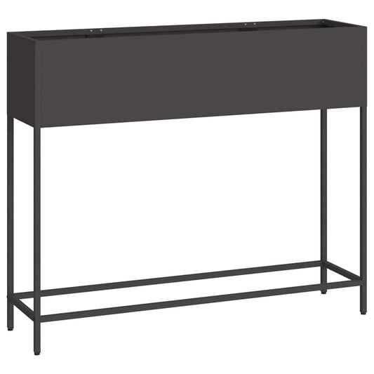 Hochbeet Gartenpflanzer Schwarz 100 x 26 x 82 cm Stahl