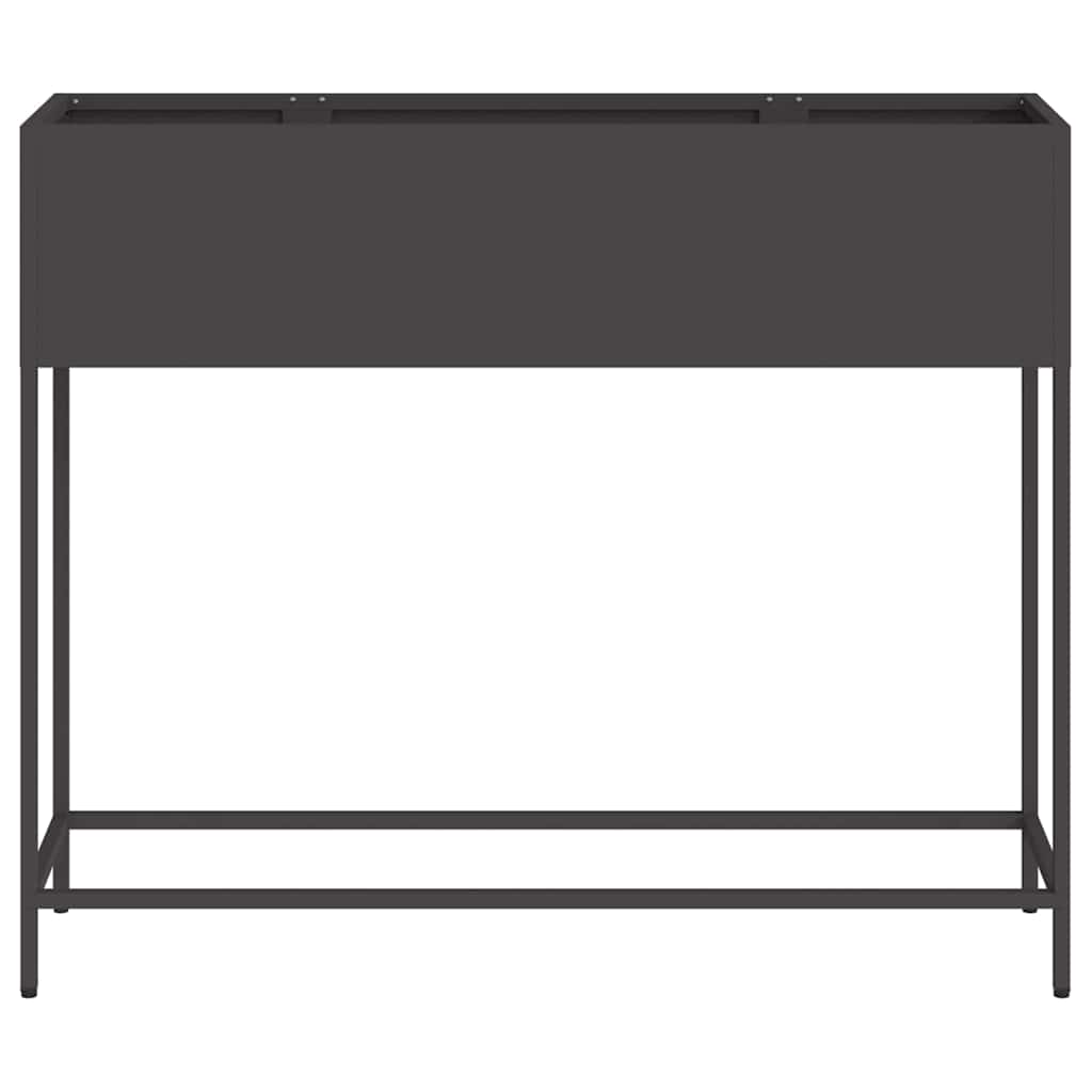 Hochbeet Gartenpflanzer Schwarz 100 x 26 x 82 cm Stahl