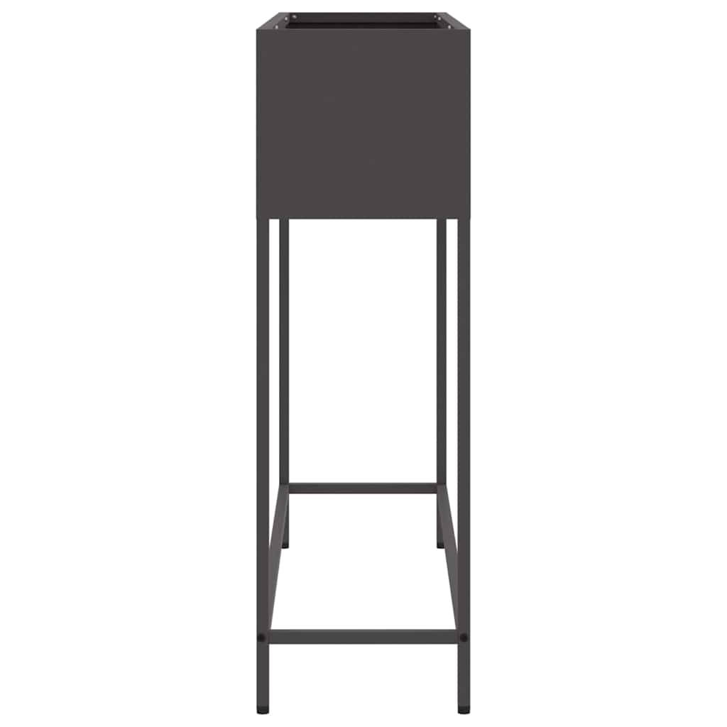Hochbeet Gartenpflanzer Schwarz 100 x 26 x 82 cm Stahl