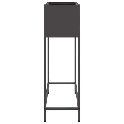 Hochbeet Gartenpflanzer Schwarz 100 x 26 x 82 cm Stahl