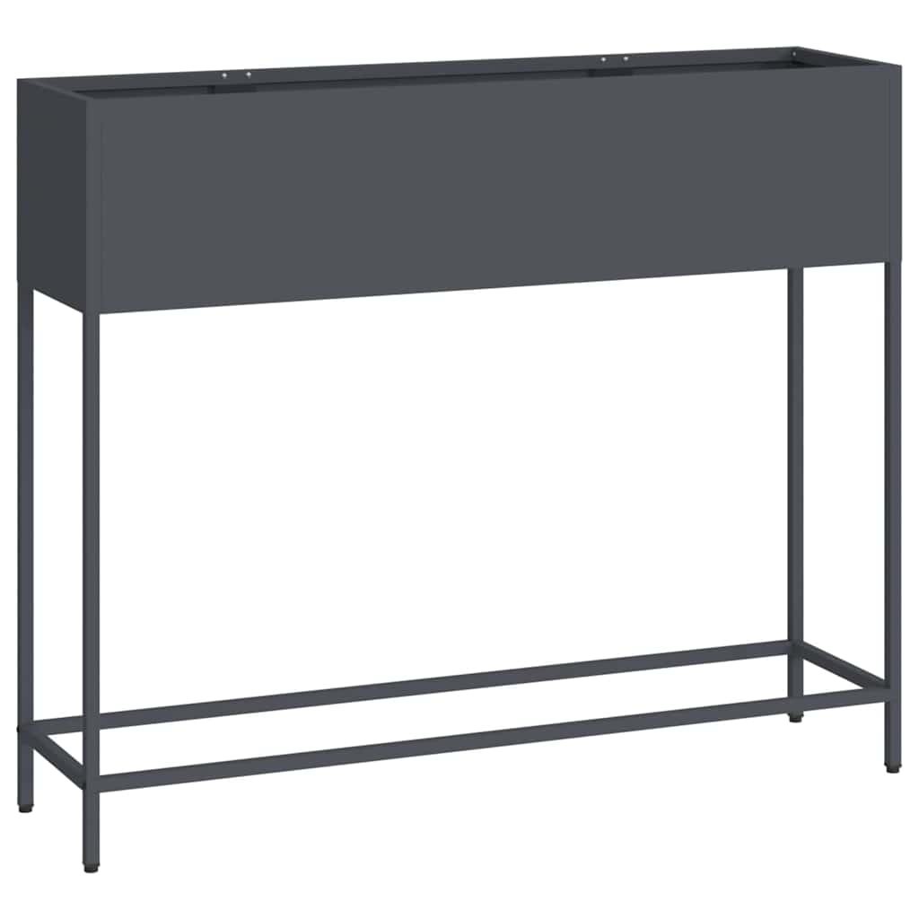 Hochbeet Gartenpflanzer Anthrazit 100 x 26 x 82 cm Stahl