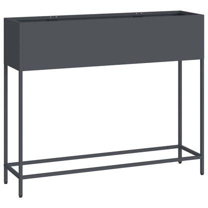 Hochbeet Gartenpflanzer Anthrazit 100 x 26 x 82 cm Stahl