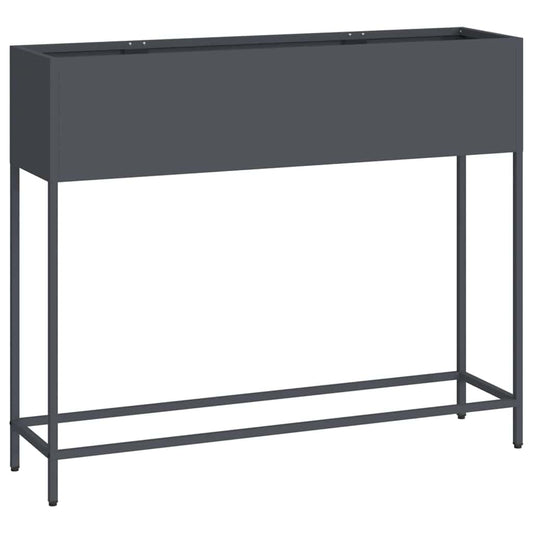 Hochbeet Gartenpflanzer Anthrazit 100 x 26 x 82 cm Stahl