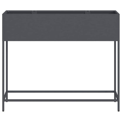 Hochbeet Gartenpflanzer Anthrazit 100 x 26 x 82 cm Stahl