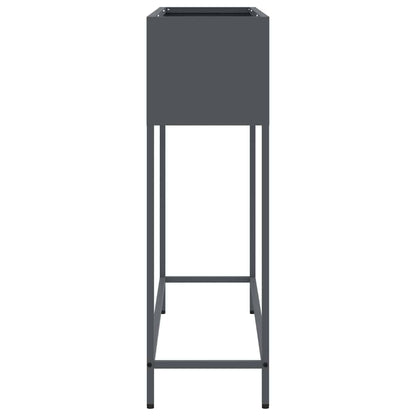 Hochbeet Gartenpflanzer Anthrazit 100 x 26 x 82 cm Stahl