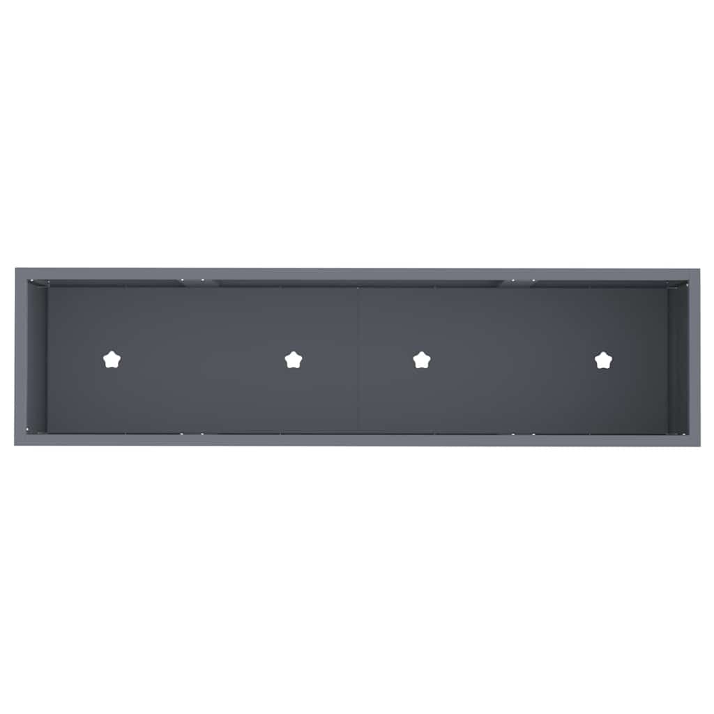 Hochbeet Gartenpflanzer Anthrazit 100 x 26 x 82 cm Stahl