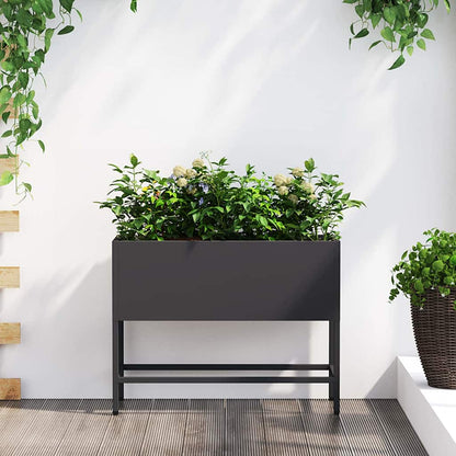 Hochbeet Gartenpflanzer Schwarz 60 x 26 x 45 cm Stahl