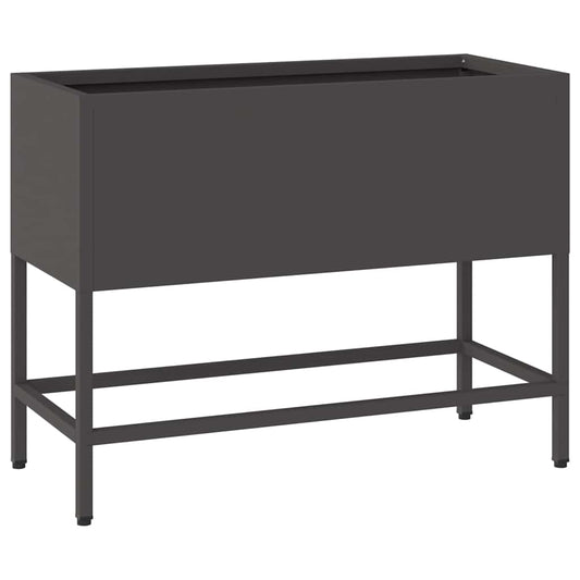 Hochbeet Gartenpflanzer Schwarz 60 x 26 x 45 cm Stahl