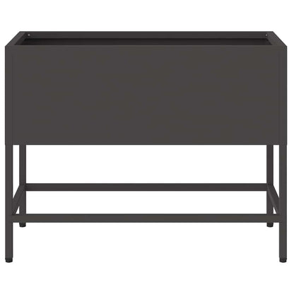 Hochbeet Gartenpflanzer Schwarz 60 x 26 x 45 cm Stahl