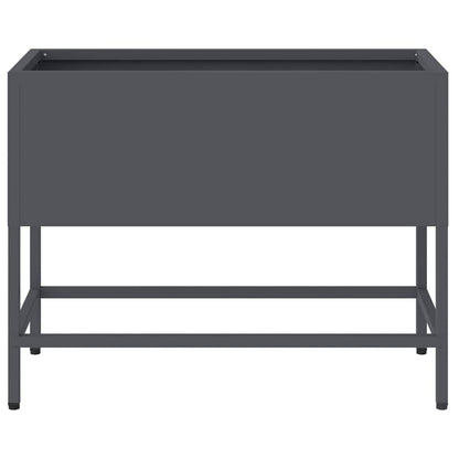 Hochbeet Gartenpflanzer Anthrazit 60 x 26 x 45 cm Stahl