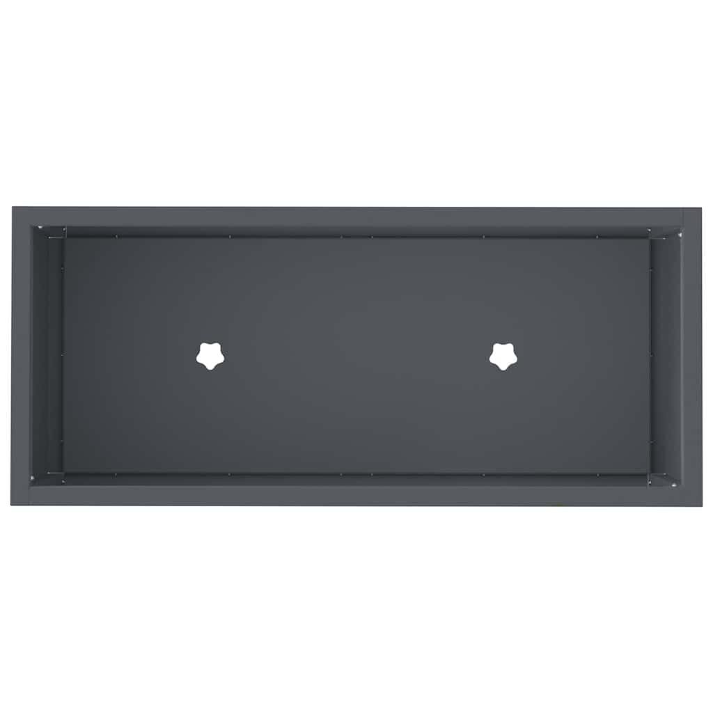 Hochbeet Gartenpflanzer Anthrazit 60 x 26 x 45 cm Stahl