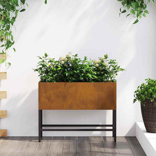 Hochbeet Gartenpflanzer Rostig 60 x 26 x 45 cm