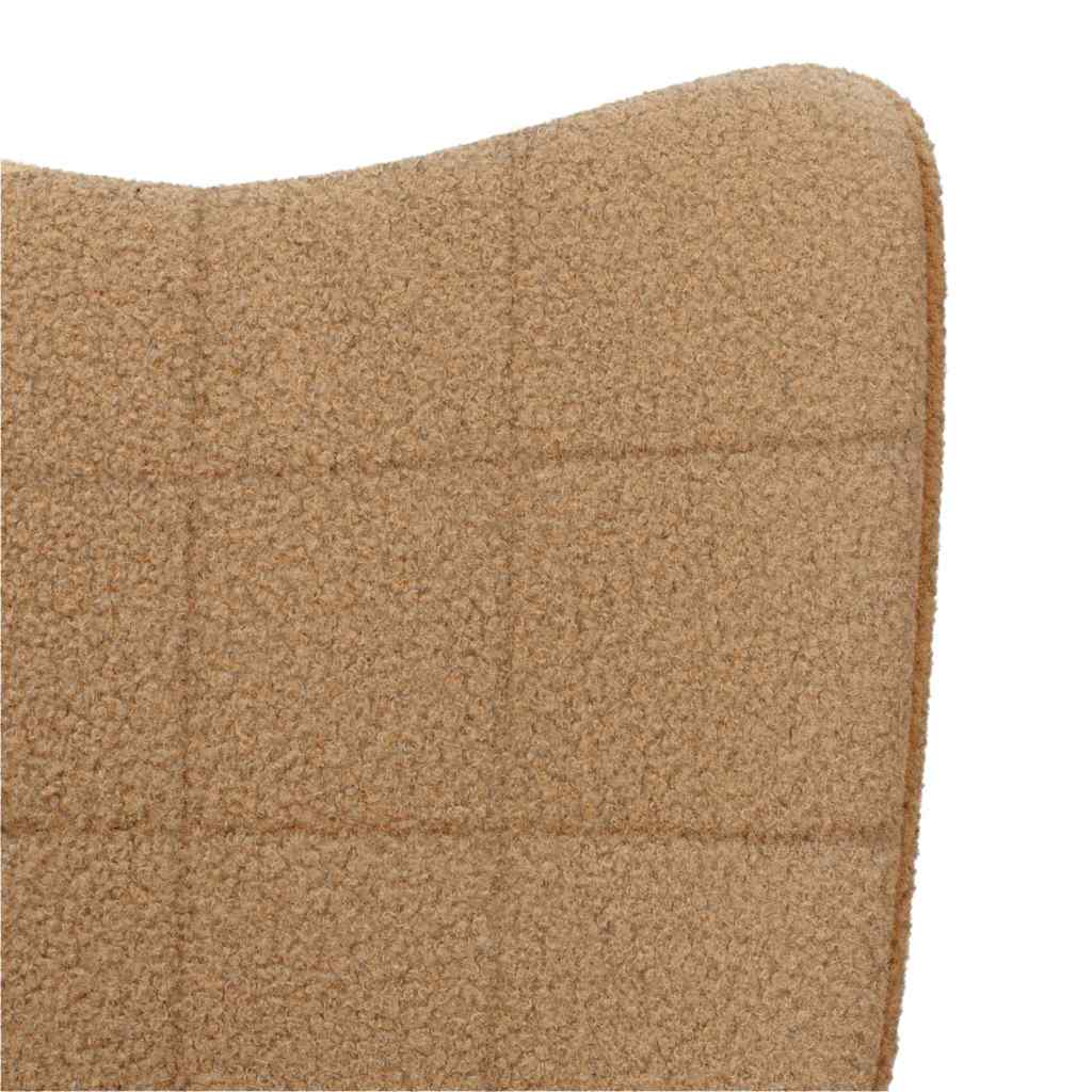 Schaukelstuhl Beige Sherpa-Stoff