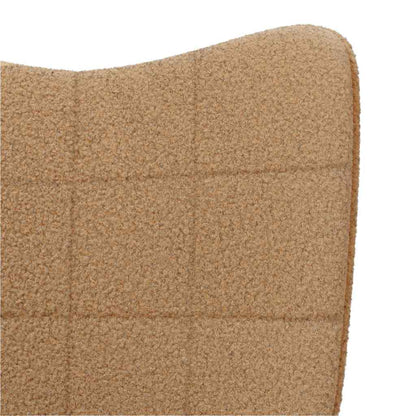 Schaukelstuhl Beige Sherpa-Stoff