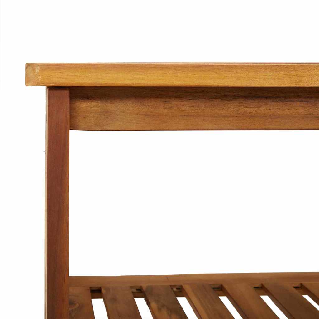 Garten-Schrank mit Regal Braun 75 x 35 x 70cm Massivholz Akazie