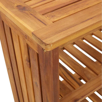Garten-Schrank mit Regal Braun 75 x 35 x 70cm Massivholz Akazie