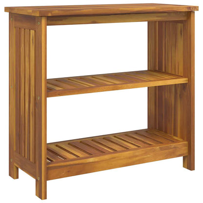 Garten-Schrank mit Regal Braun 75 x 35 x 70cm Massivholz Akazie