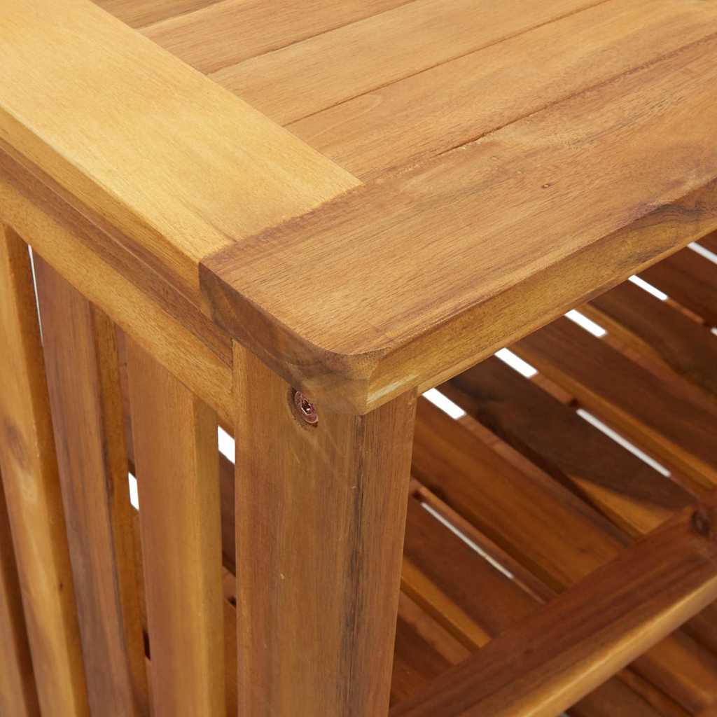 Garten-Schrank mit Regal Braun 75 x 35 x 70cm Massivholz Akazie