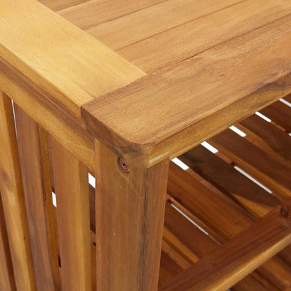 Garten-Schrank mit Regal Braun 75 x 35 x 70cm Massivholz Akazie