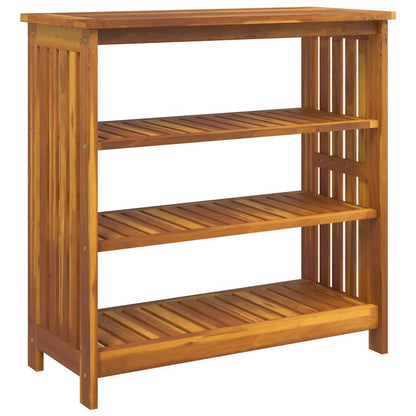 Garten-Schrank mit Regal Braun 75 x 35 x 70cm Massivholz Akazie