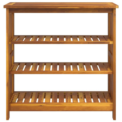 Garten-Schrank mit Regal Braun 75 x 35 x 70cm Massivholz Akazie