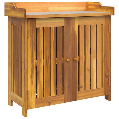 Garten-Schrank Braun 78 x 36,5 x 78 cm Massivholz Akazie