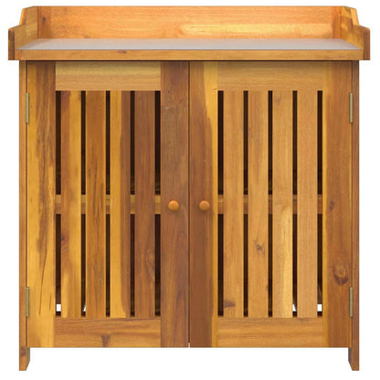 Garten-Schrank Braun 78 x 36,5 x 78 cm Massivholz Akazie