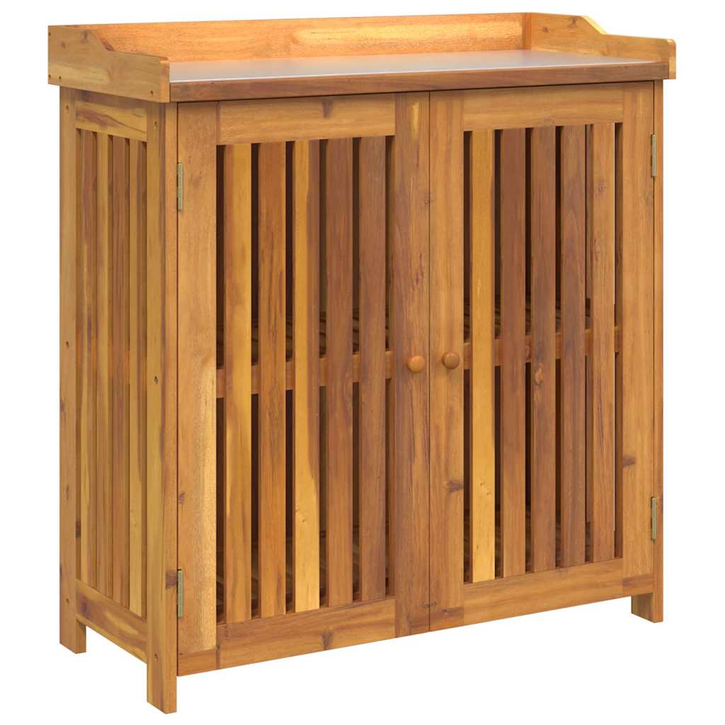 Garten-Schrank Braun 93 x 41,5 x 98 cm Massivholz Akazie