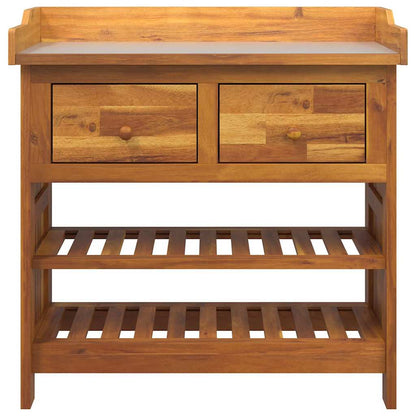 Garten-Schrank Braun 78 x 36,5 x 78 cm Massivholz Akazie