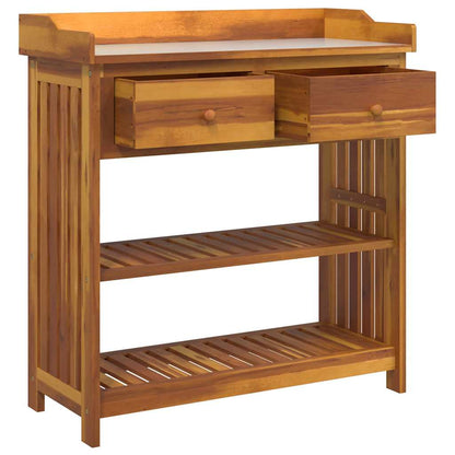 Garten-Schrank Braun 93 x 41,5 x 98 cm Massivholz Akazie