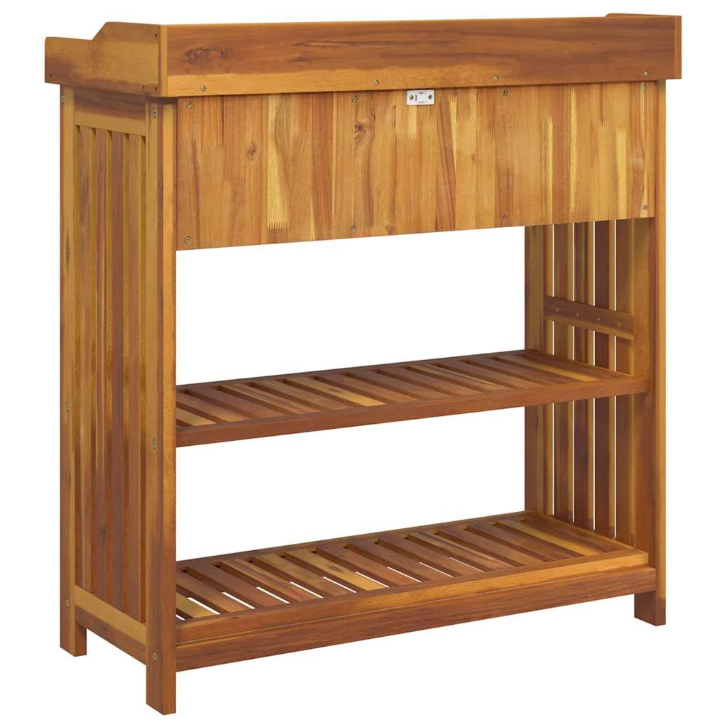 Garten-Schrank Braun 93 x 41,5 x 98 cm Massivholz Akazie