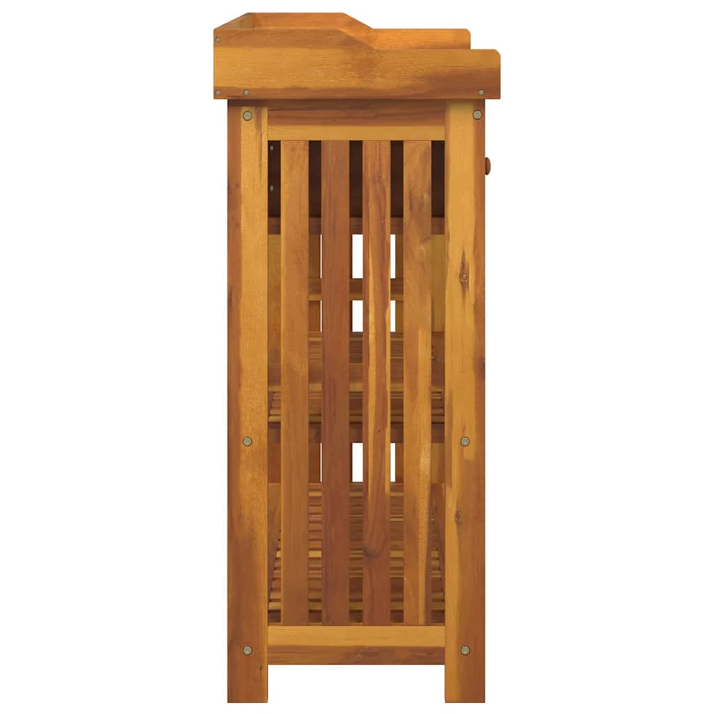 Garten-Schrank Braun 93 x 41,5 x 98 cm Massivholz Akazie