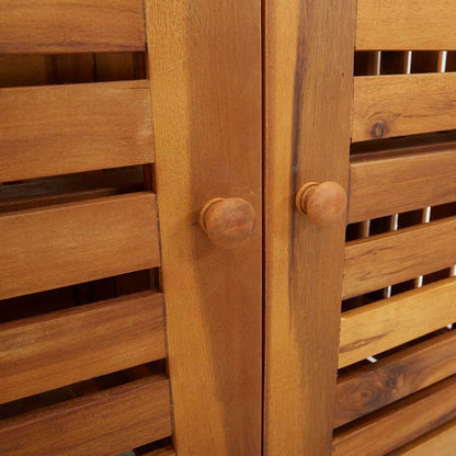 Garten-Schrank mit Tür Braun 75 x 35 x 70cm Massivholz Akazie