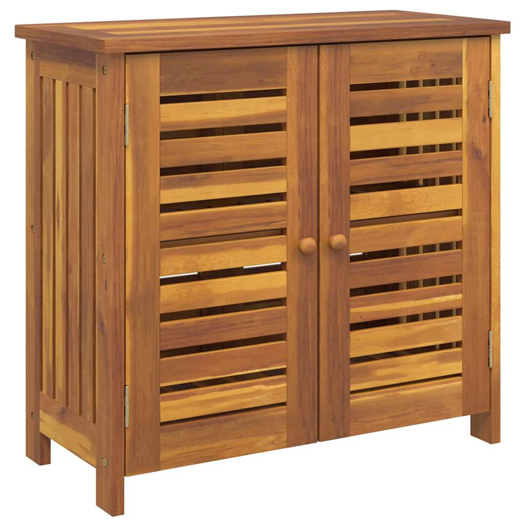Garten-Schrank mit Tür Braun 75 x 35 x 70cm Massivholz Akazie