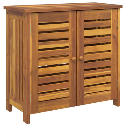 Garten-Schrank mit Tür Braun 75 x 35 x 70cm Massivholz Akazie